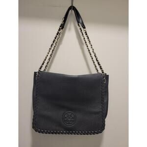 Tory Burch Marion Classic Black Leather Small Flap Shoulder/Crossbody Bag